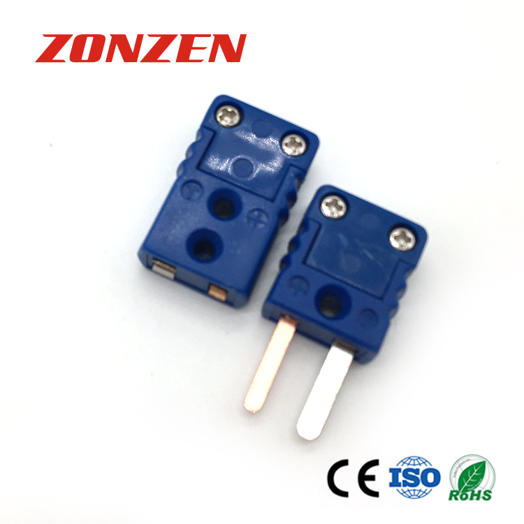 Molded Mini Thermocouple Connector Flat Pin