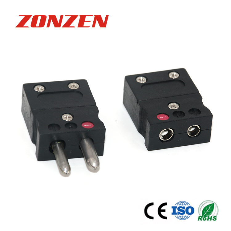 Standard Round 2 Pin Thermocouple Connector With Red Color Dot