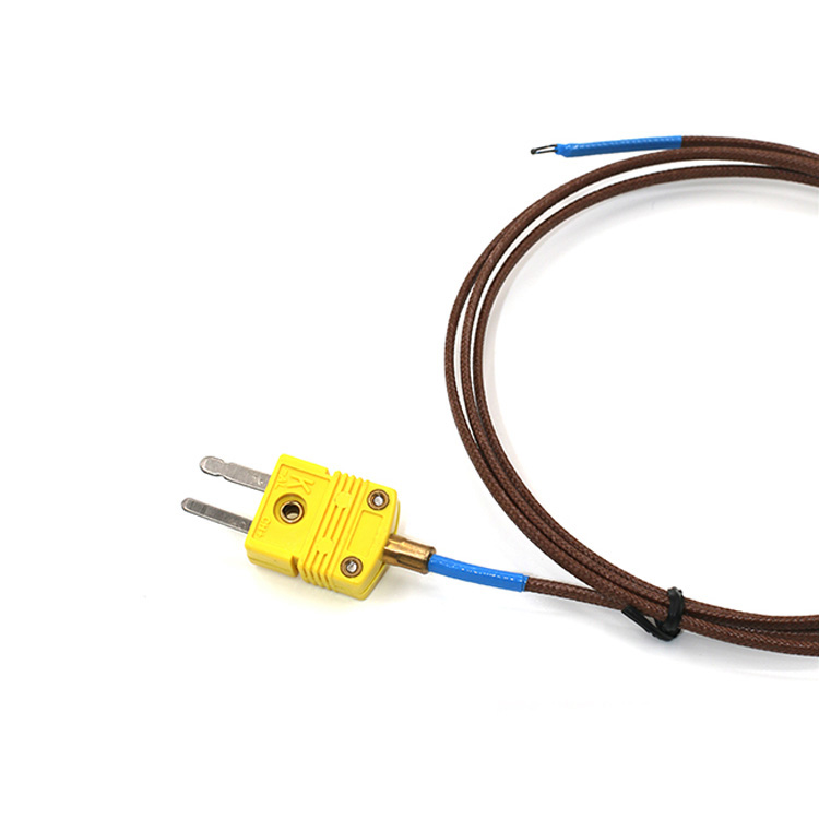 Wire with molded connector thermocouple k type