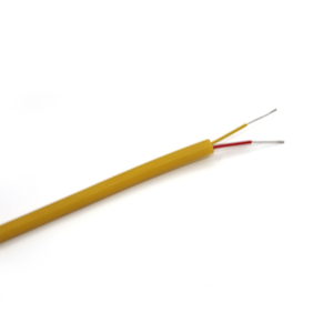 Silicone rubber insulated parallel construction thermocouple extension wire--Single pair, round